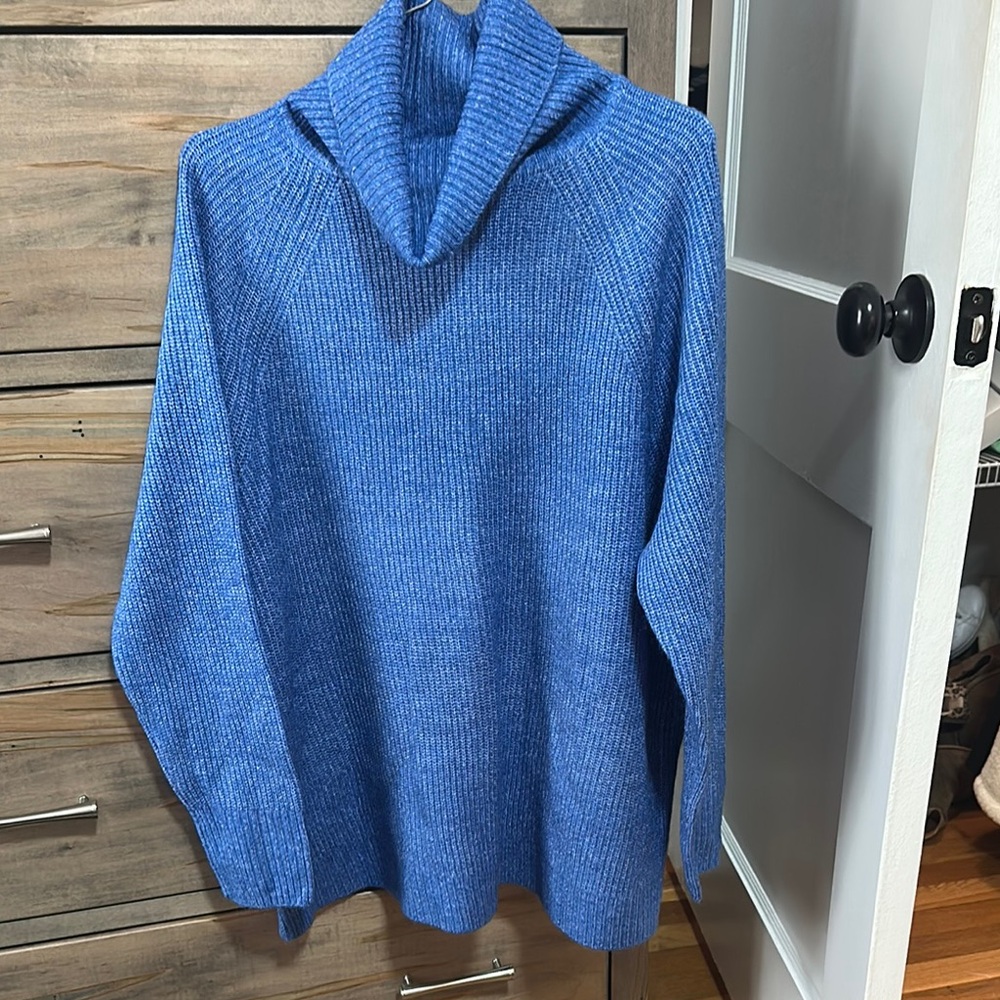 Cozy Blue Turtleneck Sweater